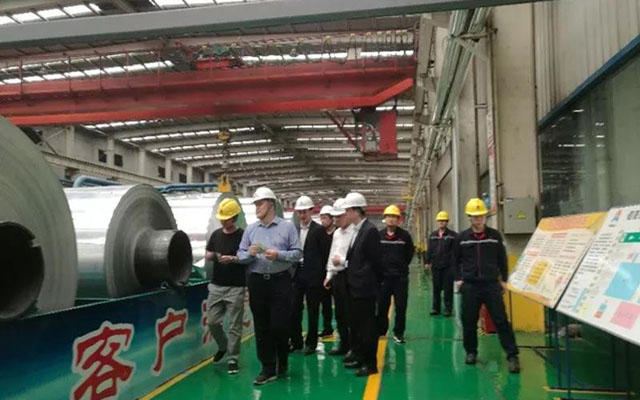 5052o鋁板廠家_河南省中行領導一行赴明泰鋁業參觀交流